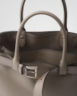 Prada Buckle Large Leather Handbag With Belt - Image 6